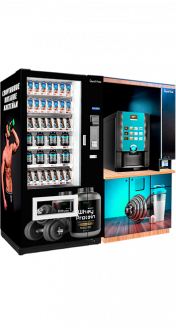 Вендинг кафе самообслуживания с протеиновыми коктейлями, спортивным питением и прохладительными напитками COOL SPACE